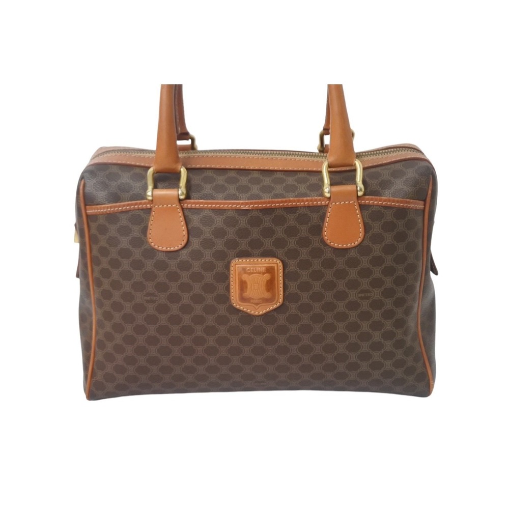 Celine handbag brown leather macadam Triomphe - Picture 3 of 8